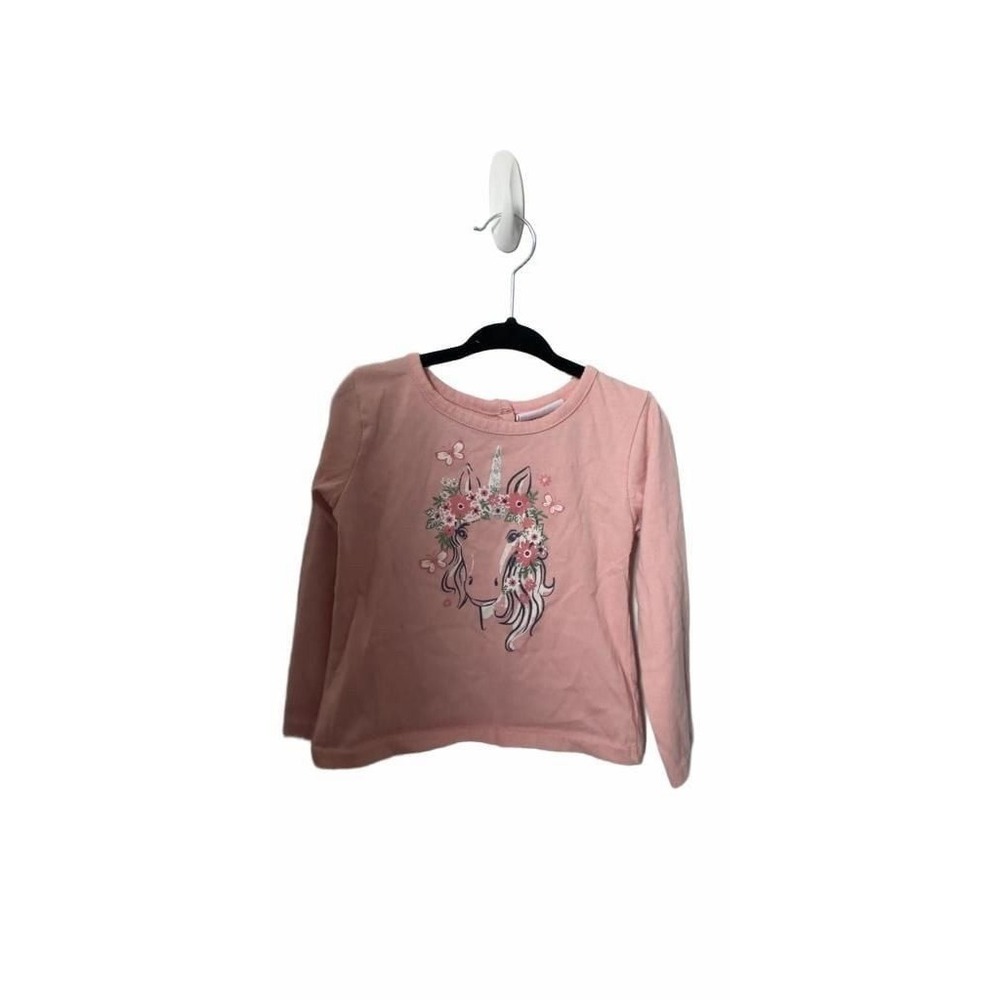 Little Lass Toddler Girls Long Sleeve Pink‎ Unicorn T-Shirt Size 4T_K0051